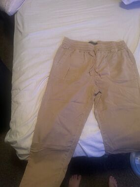 Khaki colored cargo pants